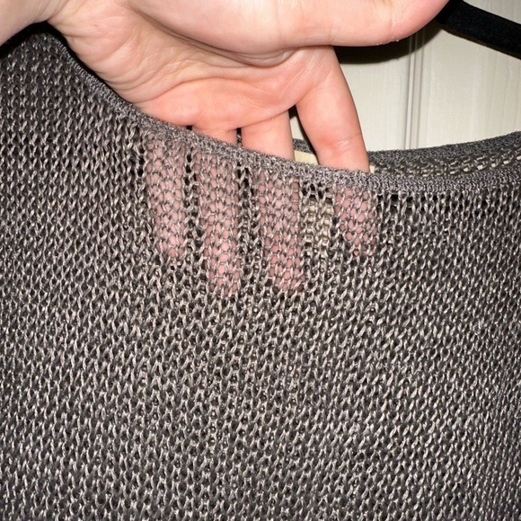 Denim & Supply Ralph Lauren Gray Women's knit light Sweater S beach boho vintage - Picture 2 of 6